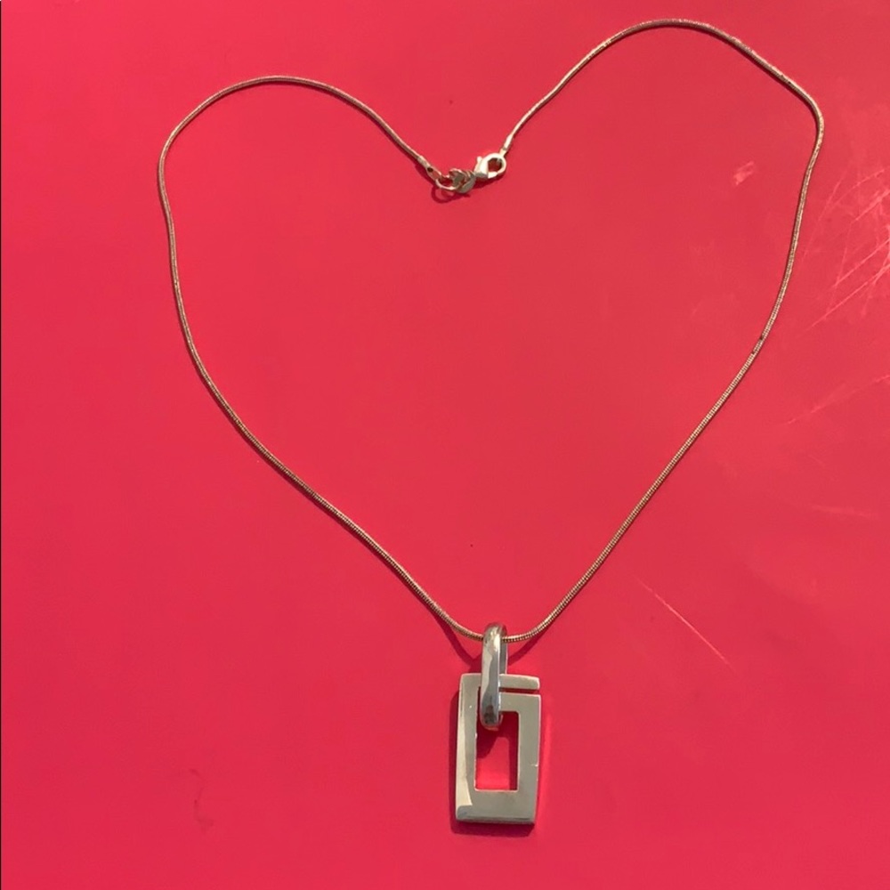 Sterling silver Gucci G necklace